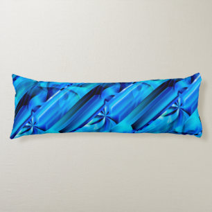 Coussins Longs Design graphique transparent - bleu noir I