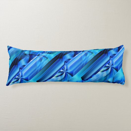 Coussins Longs Design graphique transparent - bleu noir I (Devant)