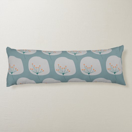 Coussins Longs Design moderne Abstrait bleu et gris (Dos)