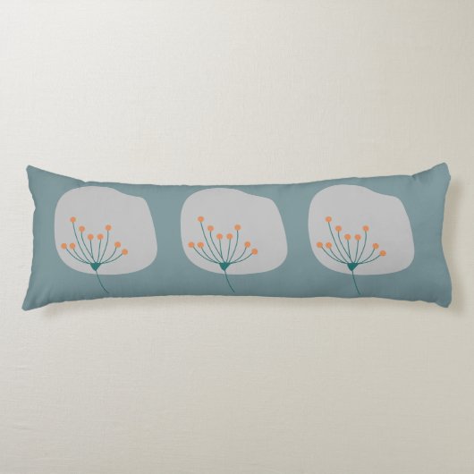 Coussins Longs Design moderne Abstrait bleu et gris (Devant)