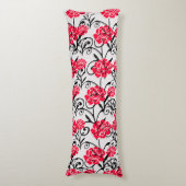 Coussins Longs Design Motif d'illustrations de rose rouge (Devant (Vertical))