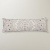 Coussins Longs Design Motif en mandala beige et taupe (Dos)
