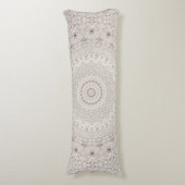 Coussins Longs Design Motif en mandala beige et taupe (Devant (Vertical))