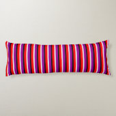 Coussins Longs Design Motif rouge violet rayures (Dos)