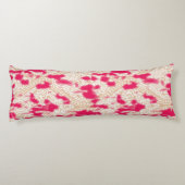 Coussins Longs Design textile complexe avec un riche rose (Dos)