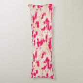 Coussins Longs Design textile complexe avec un riche rose (Devant (Vertical))