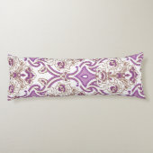 Coussins Longs Design textile orné avec un p floral complexe (Dos)