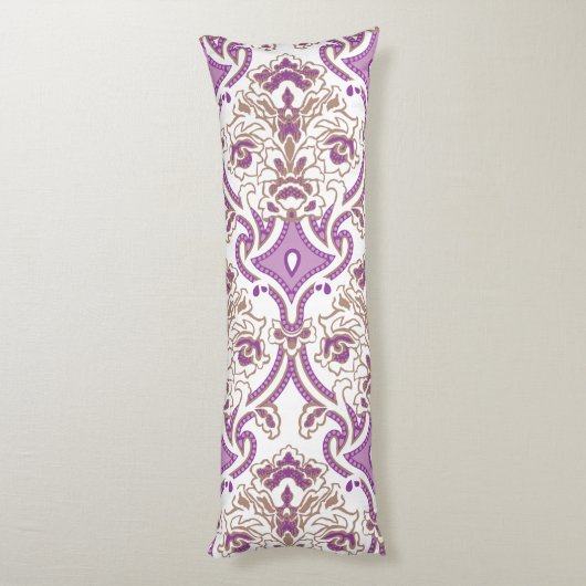 Coussins Longs Design textile orné avec un p floral complexe (Dos (Vertical))