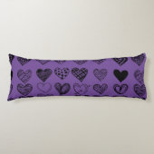 Coussins Longs Dessin adorable de Black Heart Scribble (Devant)