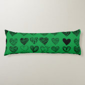 Coussins Longs Dessin adorable de Black Heart Scribble (Devant)