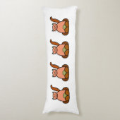 Coussins Longs dessin animé de chat Brown (Devant (Vertical))