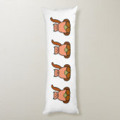 Coussins Longs dessin animé de chat Brown (Dos (Vertical))