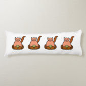 Coussins Longs dessin animé de chat Brown (Devant)