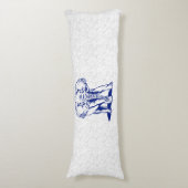 Coussins Longs Dessin de la ligne bleue Eléphant de la Marine (Devant (Vertical))