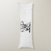 Coussins Longs Dessin de ligne Eléphant Noir mignon (Devant (Vertical))