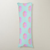 Coussins Longs dessin de pivoine rose pastel (Devant (Vertical))