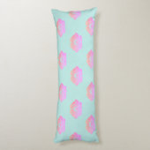 Coussins Longs dessin de pivoine rose pastel (Dos (Vertical))