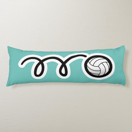 Coussins Longs Dessin de volley-ball mignon sur mesure nom chambr (Devant)
