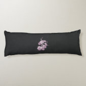 Coussins Longs dessin d'un plante aux fleurs violettes (Dos)