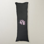 Coussins Longs dessin d'un plante aux fleurs violettes (Devant (Vertical))