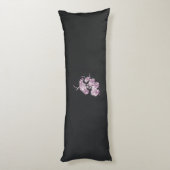 Coussins Longs dessin d'un plante aux fleurs violettes (Dos (Vertical))