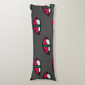 Coussins Longs Dessin Kawaii Sushi, Riz de Poisson et Algues (Devant (Vertical))