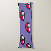 Coussins Longs Dessin Kawaii Sushi, Riz de Poisson et Algues (Devant (Vertical))