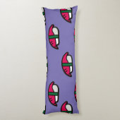 Coussins Longs Dessin Kawaii Sushi, Riz de Poisson et Algues (Dos (Vertical))