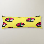 Coussins Longs Dessin Kawaii Sushi, Riz de Poisson et Algues (Dos)