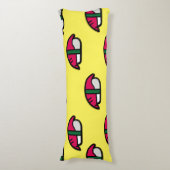 Coussins Longs Dessin Kawaii Sushi, Riz de Poisson et Algues (Devant (Vertical))