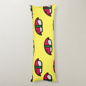 Coussins Longs Dessin Kawaii Sushi, Riz de Poisson et Algues (Dos (Vertical))