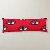 Coussins Longs Dessin Kawaii Sushi, Riz de Poisson et Algues (Dos)