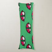 Coussins Longs Dessin Kawaii Sushi, Riz de Poisson et Algues (Devant (Vertical))