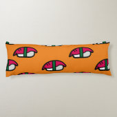 Coussins Longs Dessin Kawaii Sushi, Riz de Poisson et Algues (Dos)
