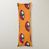 Coussins Longs Dessin Kawaii Sushi, Riz de Poisson et Algues (Dos (Vertical))
