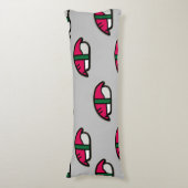 Coussins Longs Dessin Kawaii Sushi, Riz de Poisson et Algues (Devant (Vertical))