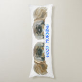 Coussins Longs Deux Pekingese Bonjour (Devant (Vertical))