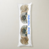 Coussins Longs Deux Pekingese Bonjour (Dos (Vertical))