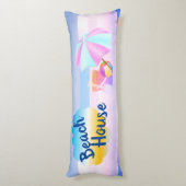 Coussins Longs Deux thèmes Blue et rose Beach House Body Cushion (Dos (Vertical))