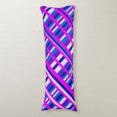 Coussins Longs Diagonale bleue rose violet (Devant (Vertical))