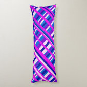 Coussins Longs Diagonale bleue rose violet (Dos (Vertical))