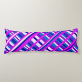 Coussins Longs Diagonale bleue rose violet (Devant)
