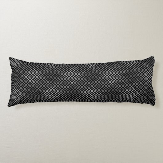 Coussins Longs Diagonale motif vérifiée 2 tons b Noir (Devant)