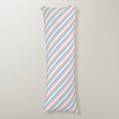 Coussins Longs Diagonale rose, bleu et blanc (Devant (Vertical))