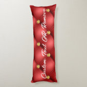 Coussins Longs Diamant doré Cuir Tufé Nom du texte personnalisé R (Dos (Vertical))