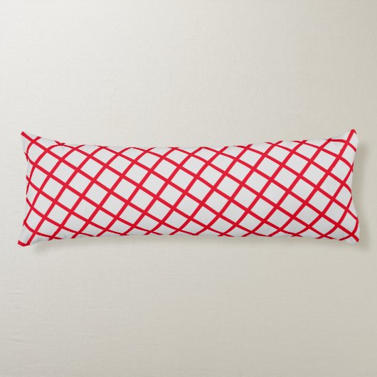 Coussins Longs Diamant simple rouge et blanc (Devant)
