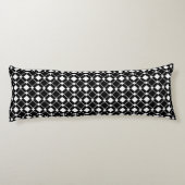 Coussins Longs Diamants noirs et blancs - Lozenge Motif (Dos)
