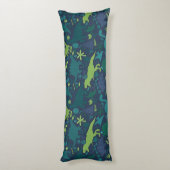 Coussins Longs Dino Doodle Silhouettes Enfants Dinosaur (Dos (Vertical))