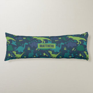 Coussins Longs Dino Doodle Silhouettes Enfants Dinosaur