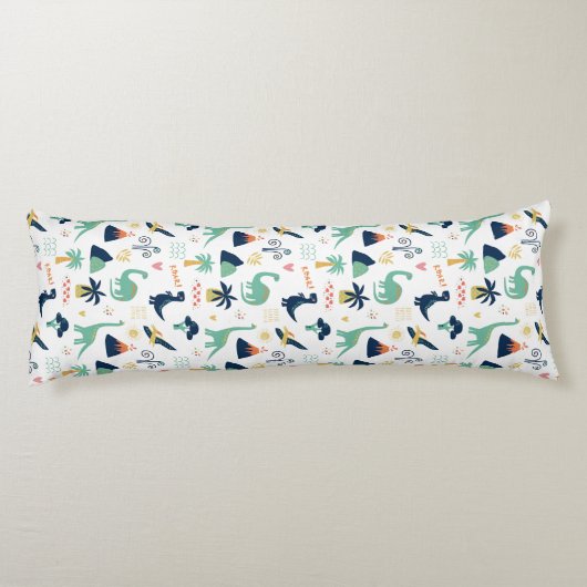 Coussins Longs Dino Land Blanc (Dos)